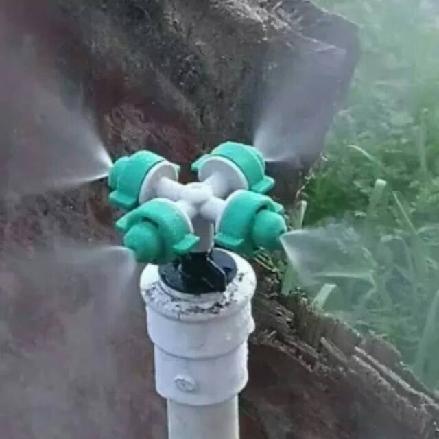 Spuyer Sprayer Nozzle 4 Way Nozel Embun Kabut Rumah Walet Rumah Jamur Kandang Ayam Cabang 4