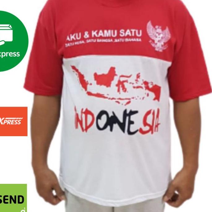 kaos merah putih agustusan / kaos 17 agustus /kaos indonesia / kaos ri/ kaos dewasa ✔