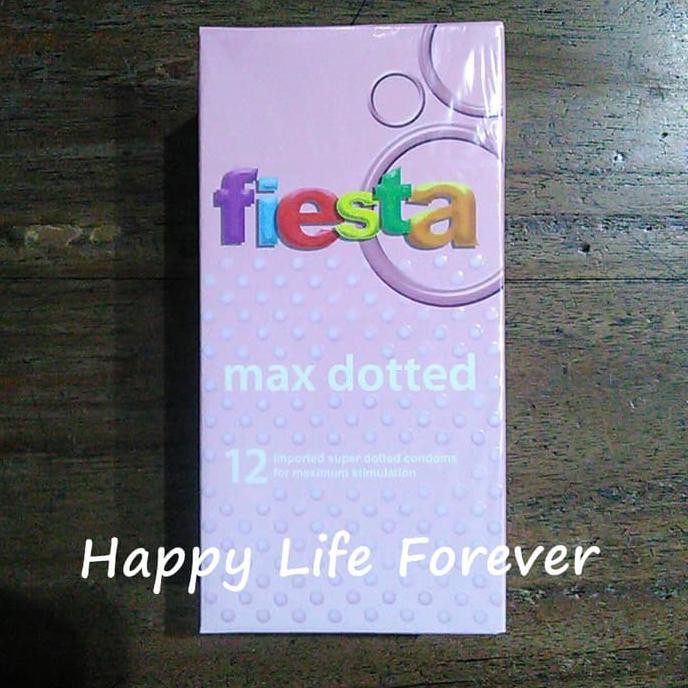 Kondom Fiesta Max Dotted Isi 12 - Kontrasepsi Kesehatan Kb Pria Wanita