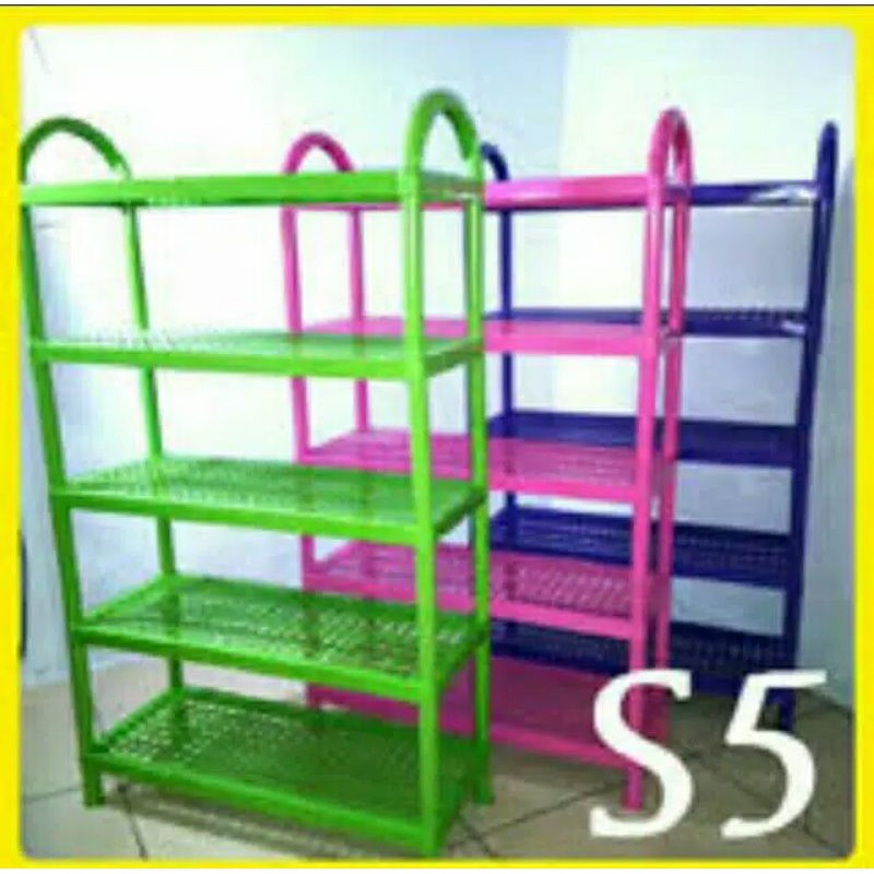 Rak Sepatu Plastik 5 Susun