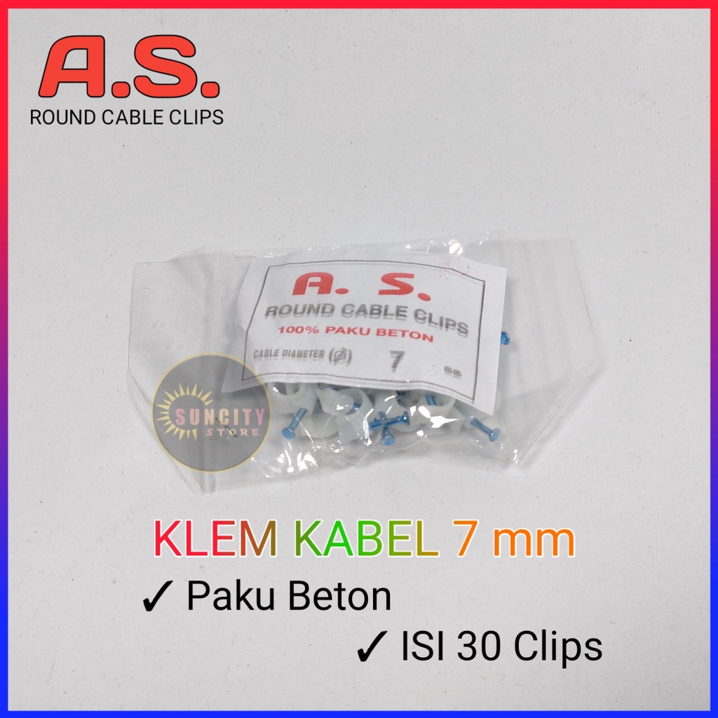 AS Klem Kabel / Klip Kabel Murah isi 30 Pcs