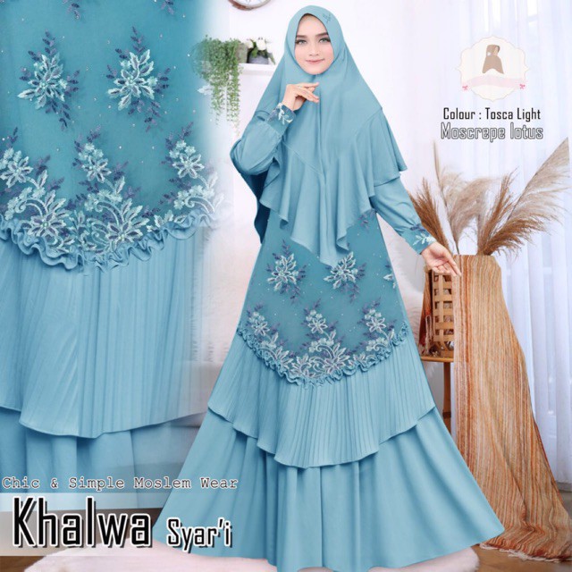 GAMIS SYARI KHALWA BORDIR HIJAB ITU INDAH