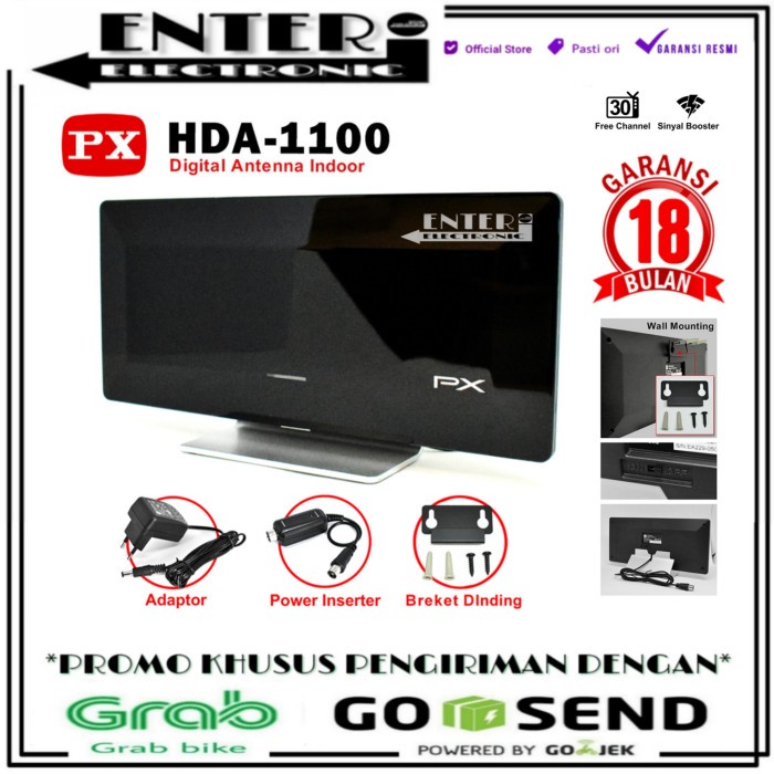 MURAH PX ANTENA HDA1100 - PX INDOOR ANTENA TV DIGITAL HDA 1100 ANTENA DALAM