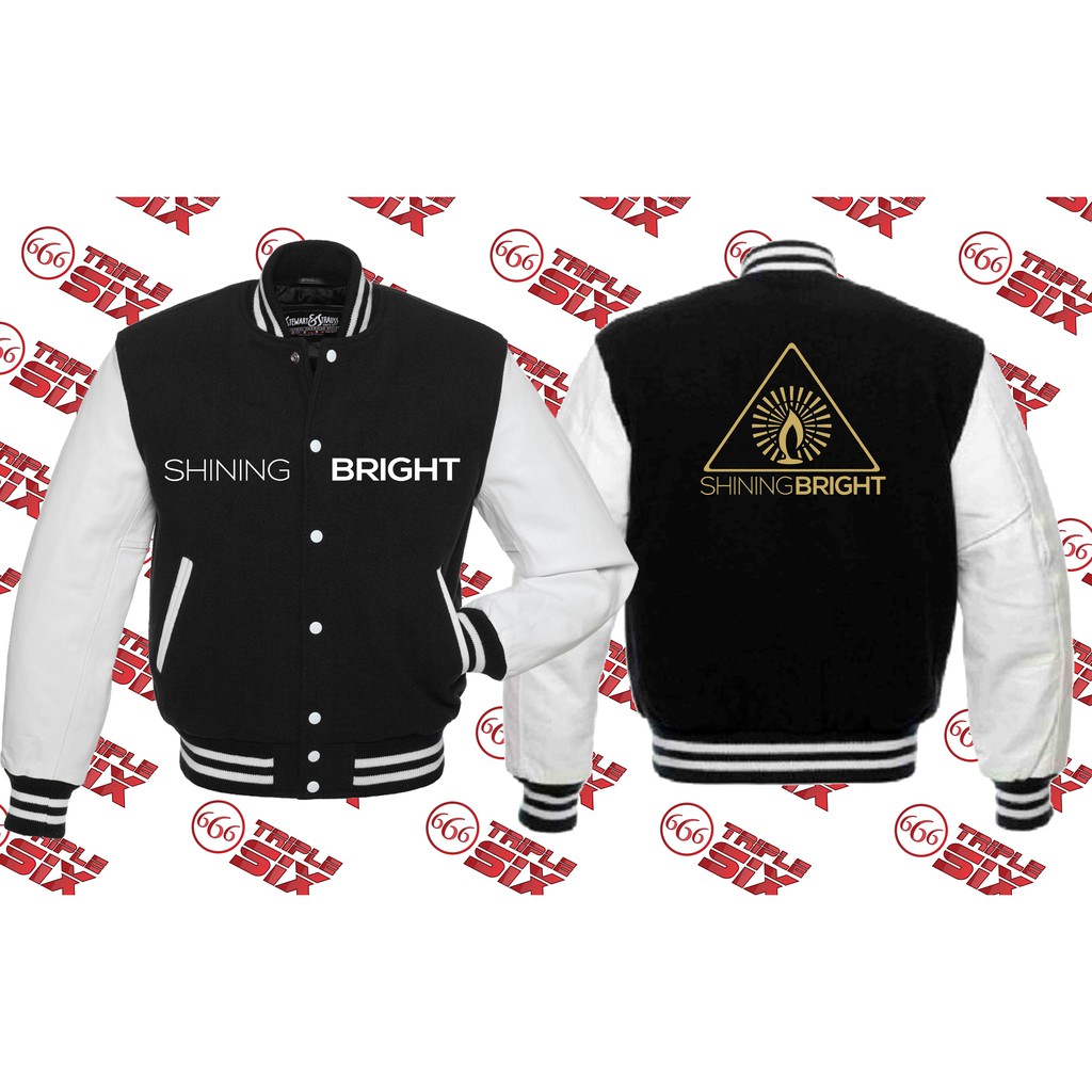 Jaket Varsity Baseball Shining Bright Gold