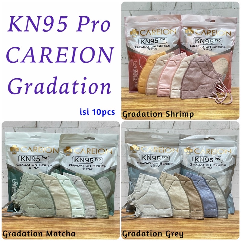Masker KN95 Pro CAREION Gradation Premium isi 10pcs Murah