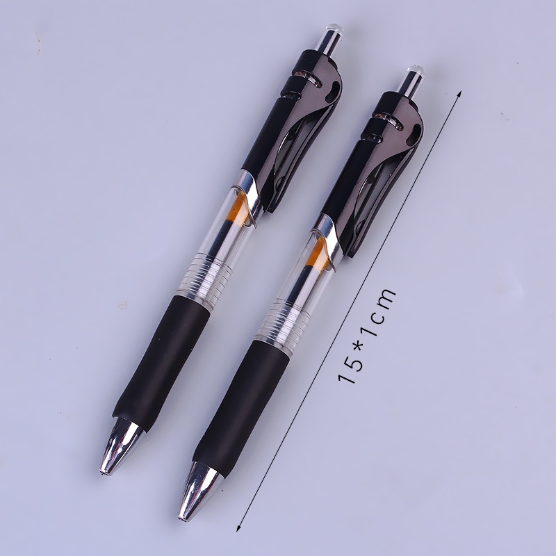 Pulpen Gel 0.5mm Warna Hitam Netral Untuk Sekolah / Kantor