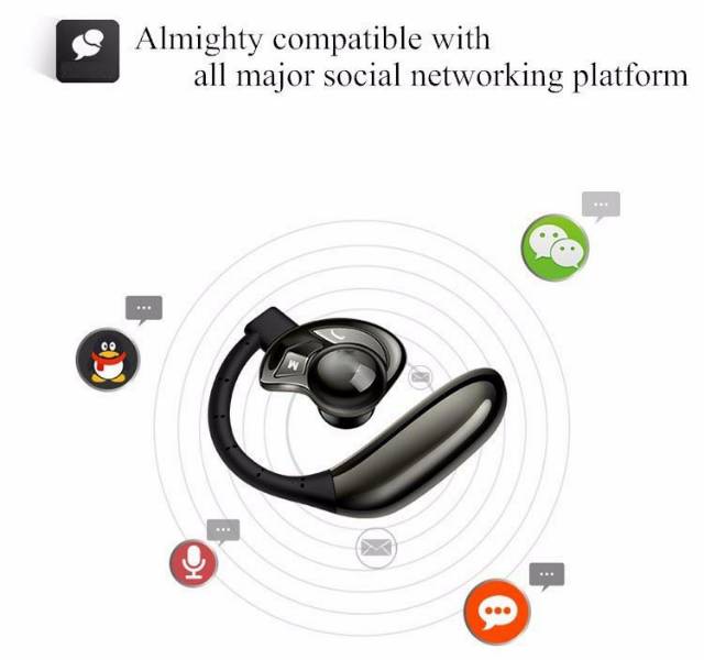 AQw11 Stereo Wireless Bluetooth Headset Handsfree OMSK5ABK