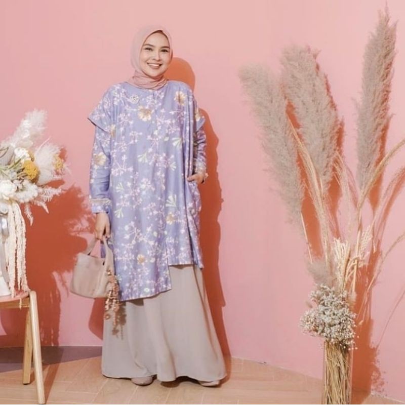 Zenith Dress Lilac Defect print RiaMiranda Utopia