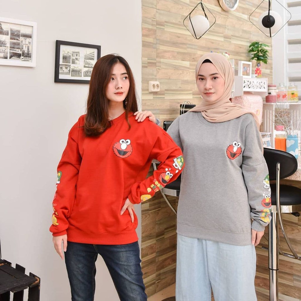 Nara Grosir - Elmo and Friends l Sweater Terbaru Wanita