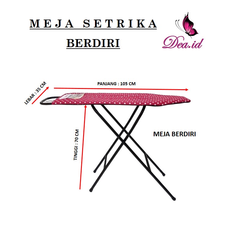 [DEASHOP] MEJA GOSOK BERDIRI - MEJA SETRIKA LIPAT BESI BERDIRI - MEJA SETRIKA BERDIRI &amp; DUDUK KOKOH AWET