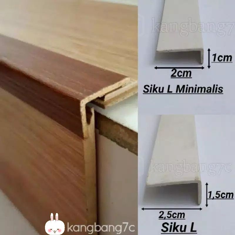 LIST SIKU L PVC | SIKU TANGGA PVC | LIS M PARKIT | ENDING PVC / PLASTIK