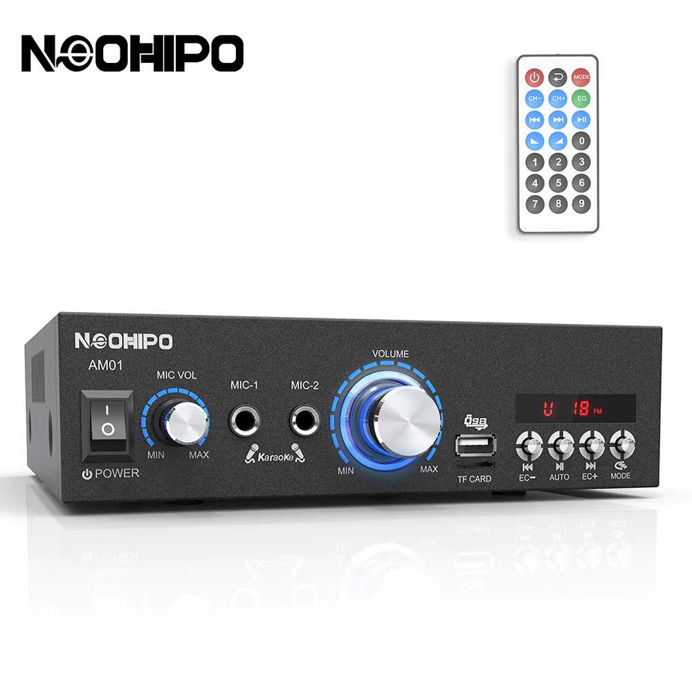 Audio Bluetooth Power Amplifier Home Theater Stereo 100W AM01 NEOHIPO J1SK1FBK