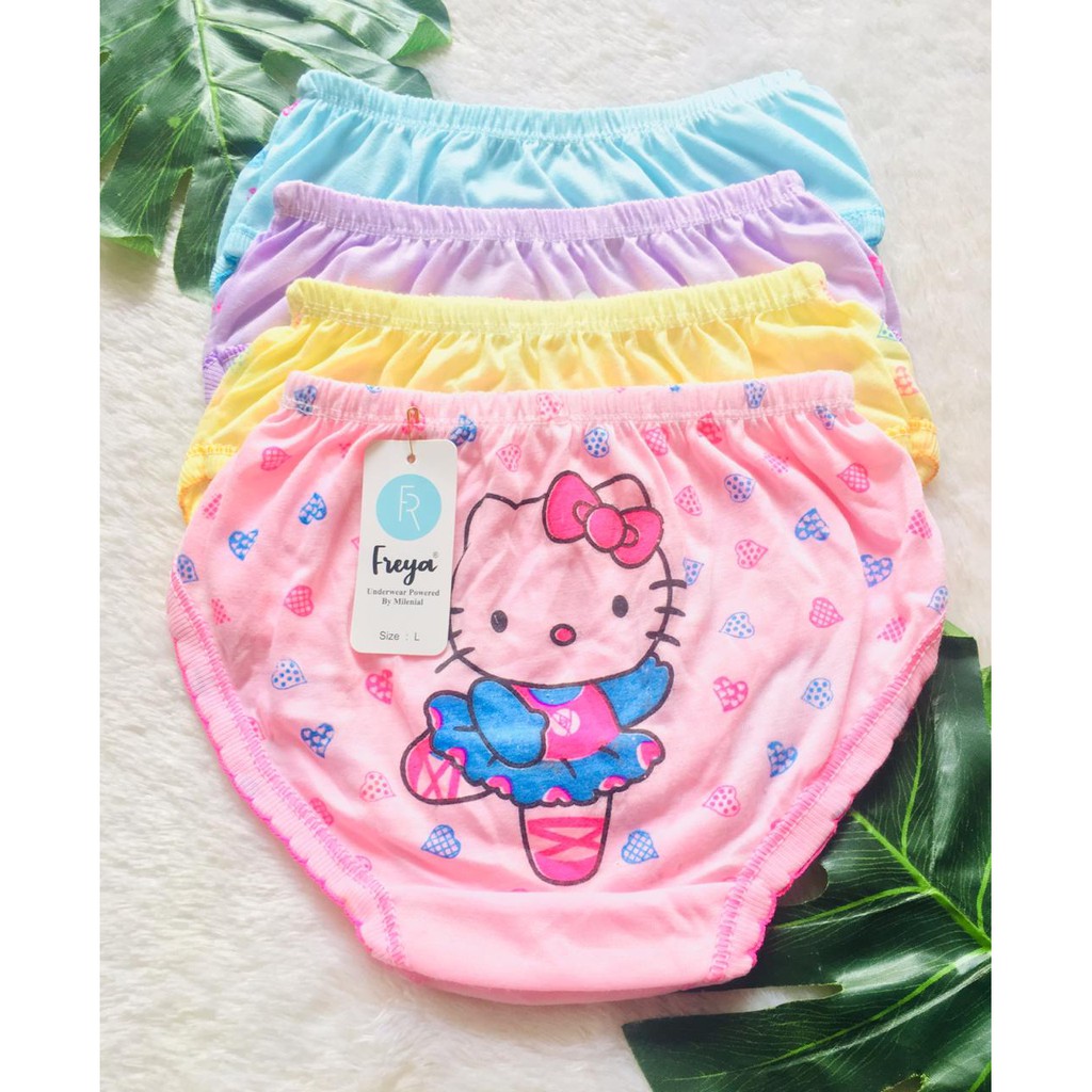 6 PCS FREYA KIDS | Celana dalam anak perempuan Hello kity Art Freya Pikok SS 15