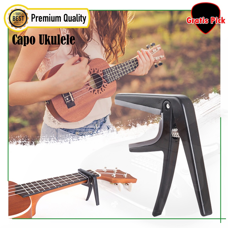 Capo Ukulele, Kapo Cuklele, Jepitan Kuat High Quality Cappo