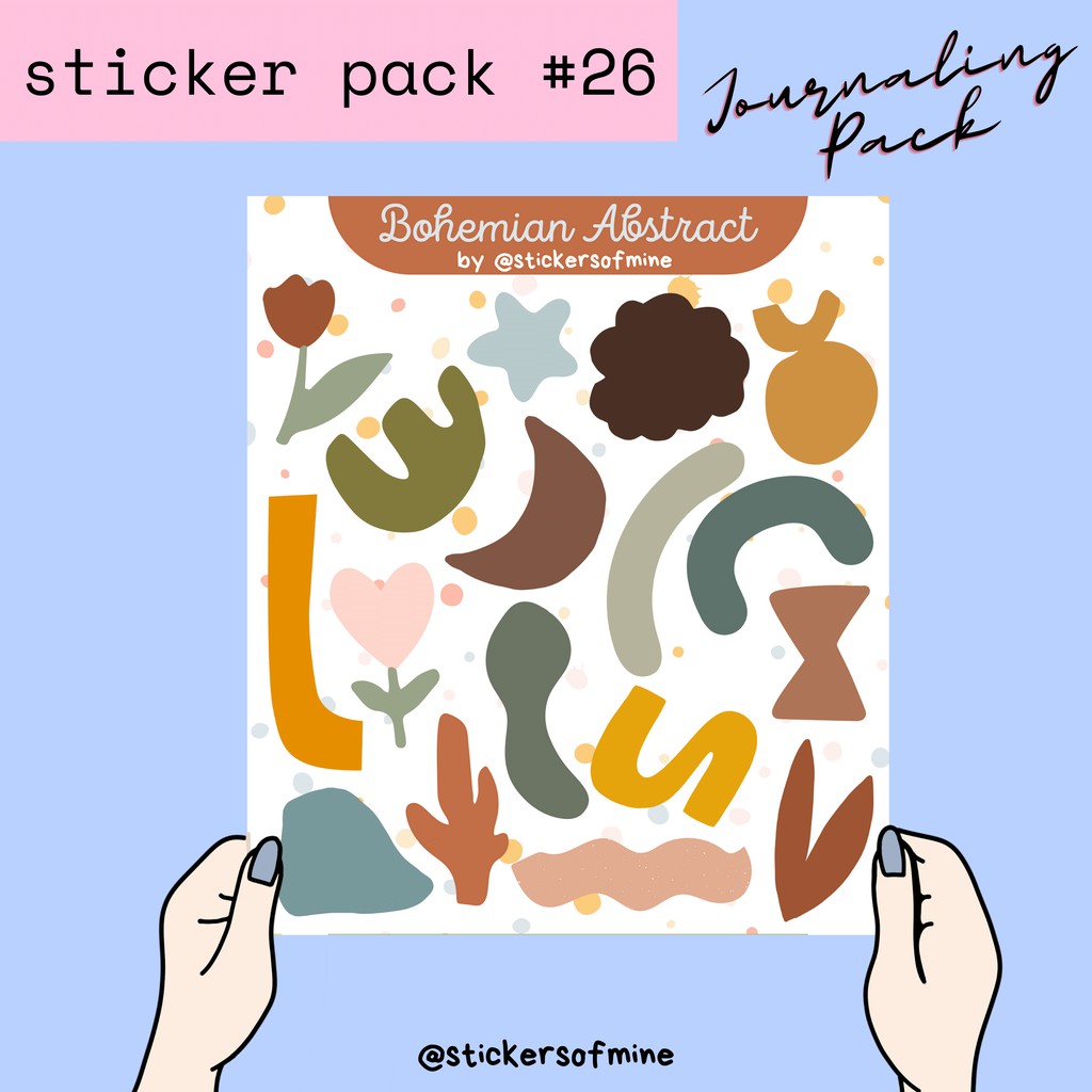 

Sticker Pack #26 | JOURNALING PACK - Bohemian Abstract