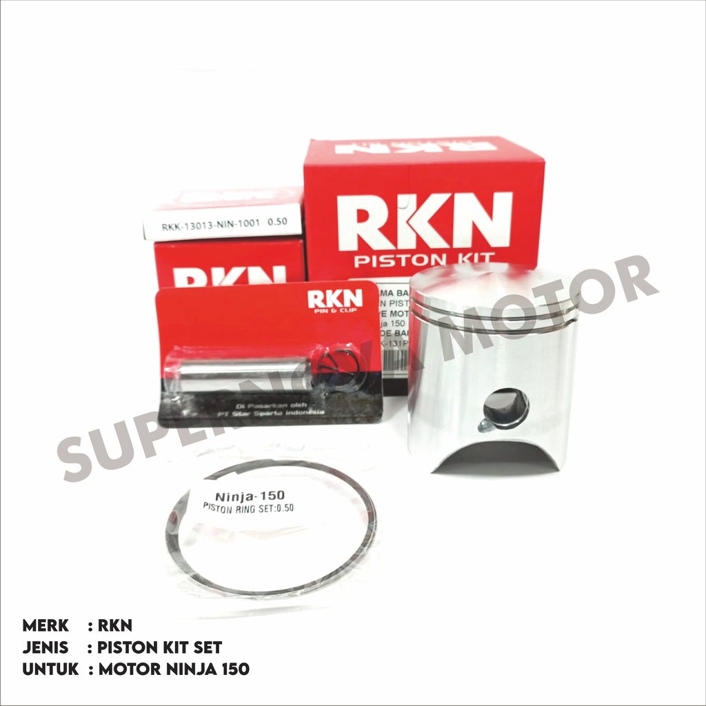 PISTON KIT NINJA 150 MERK RKN OVERSIZE STD 0.50