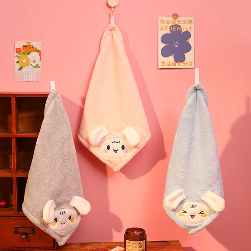 CINNAMOROLL HAND TOWEL PREMIUM QUALITY / HANDUK LAP TANGAN LUCU UNIK HALUS LEMBUT / LAP WASTAFEL DAPUR / PENGIRING TANGAN