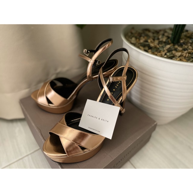Heels Charles & Keith Rose Gold [NEW]