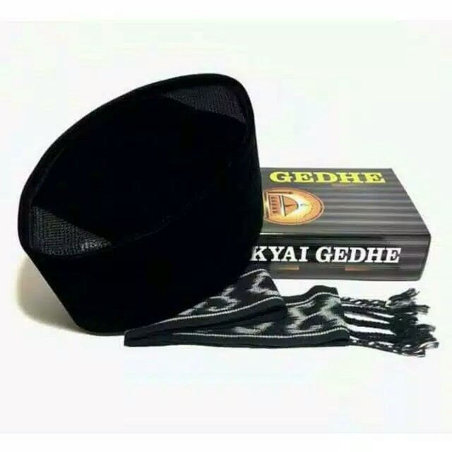 KOPIAH SONGKOK PECI HITAM AC MEREK KYAI GEDHE KUALITAS PREMIUM