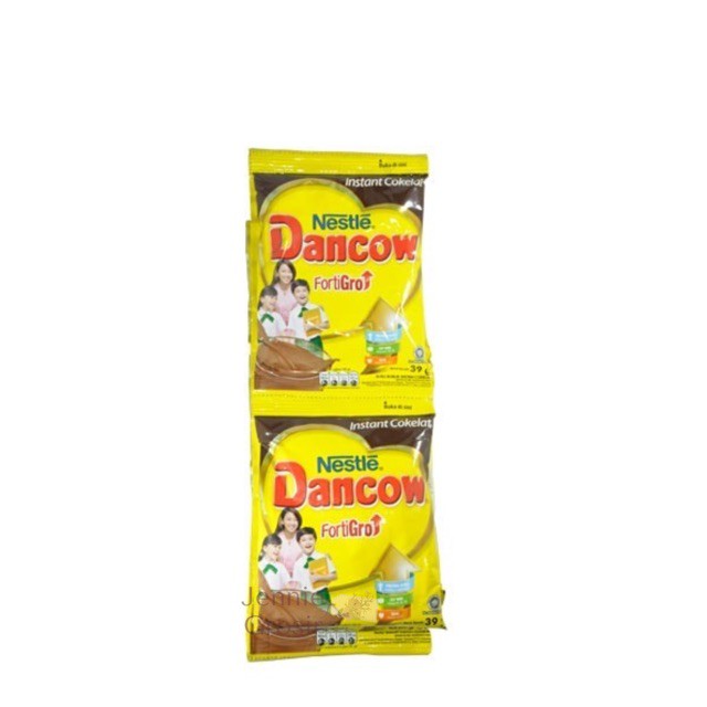 Dancow Fortigro Susu Bubuk Instant Coklat Sachet  5 X 39G