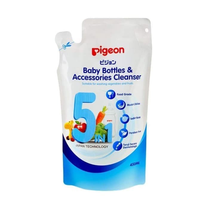 Pigeon Baby Bottle &amp; Accessories Liquid Cleanser 450ml Refill