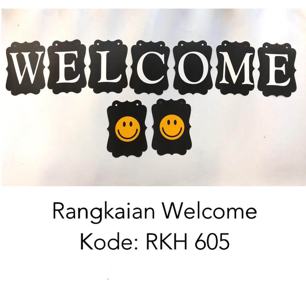 Banner Welcome /Rangkaian Tulisan Welcome /Bunting Flag