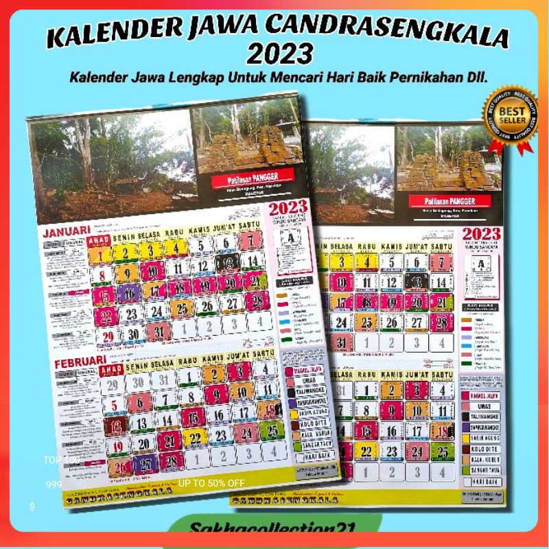 GROSIR KALENDER JAWA 2023 LENGKAP-KEJAWEN-WUKU CANDRASENGKALA