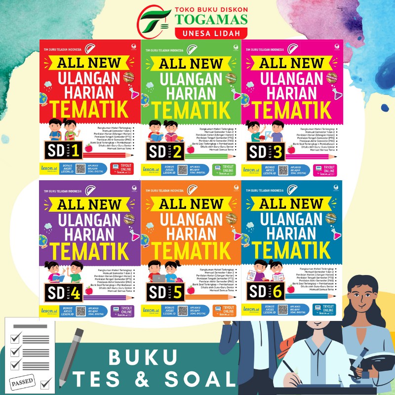 ALL NEW ULANGAN HARIAN TEMATIK SD/MI KELAS 1 / 2 / 3 / 4 / 5 / 6