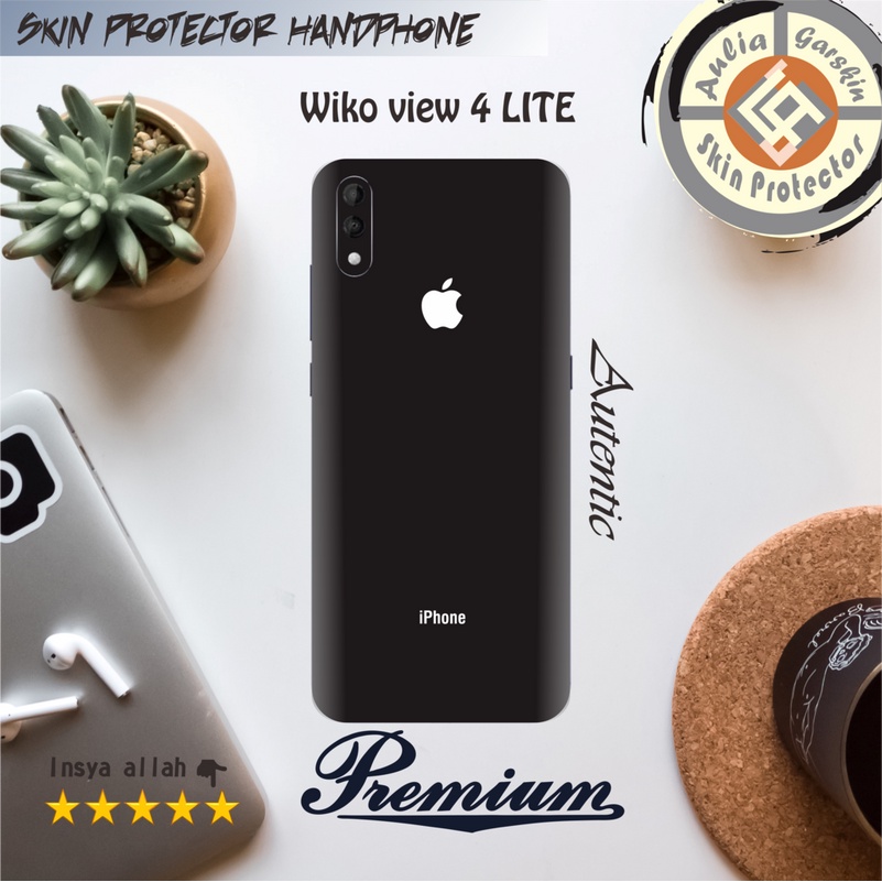 Garskin Hp Wiko View 4 Lite motif iphone black - Free custom motif