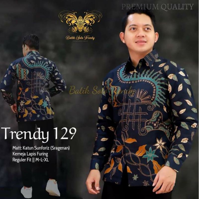 TERBARU BATIK PRIA EXCLUSIVE MENCOK PAGER KEMEJA BATIK PRIA LENGAN PANJANG LAPIS FURING BATIK SOLO