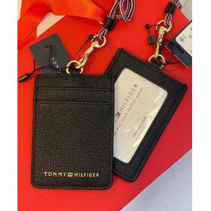 

LANYARD ID CARD NAME TAG TOMMY HILFIGER BLACK DAN NAVY LEATHER