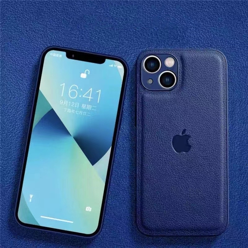 Case Bahan Silikon Dan Kulit Motif Timbul Untuk iphone 11 pro max 13 / 12 pro max X / Xs max XR 7 / 8 / se2020 7 plus8 plus