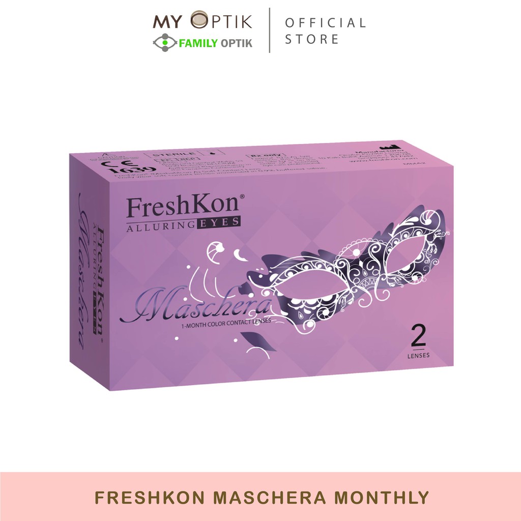 Freshkon Maschera Monthly lensa warna softlens minus