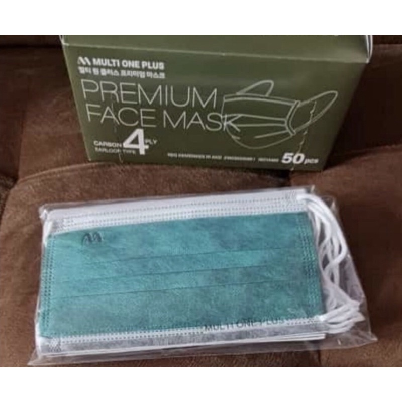 Masker Medis Multi One Plus 4 Ply Carbon (50 pcs)