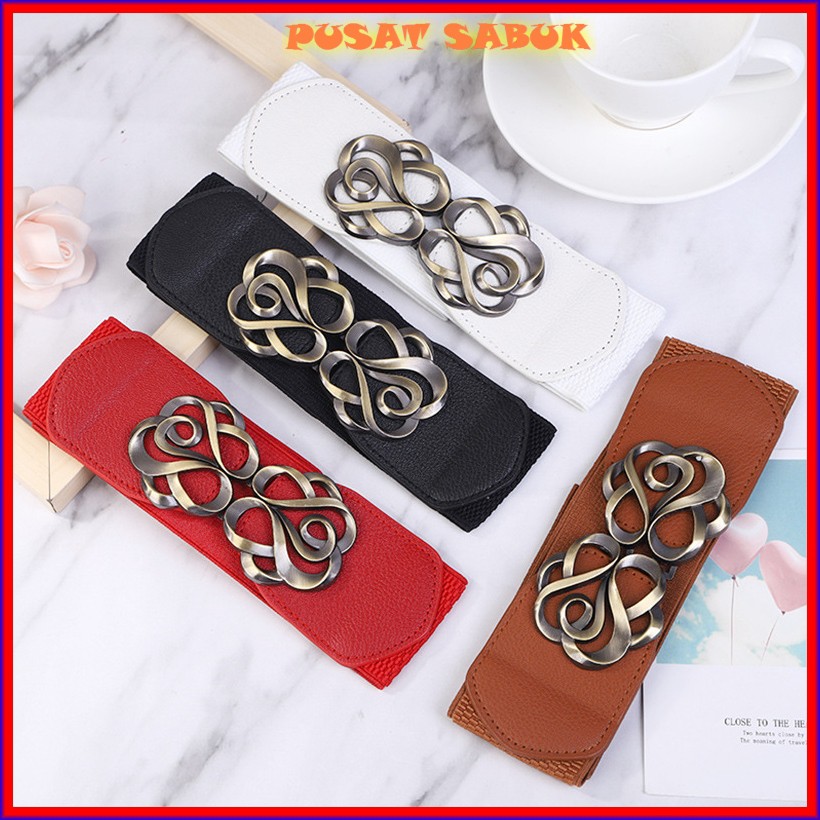 Belt Ikat Pinggang Wanita Sabuk Obi Karet Fashion Gesper Cewek Korea Oby Import Polos Murah Cantik