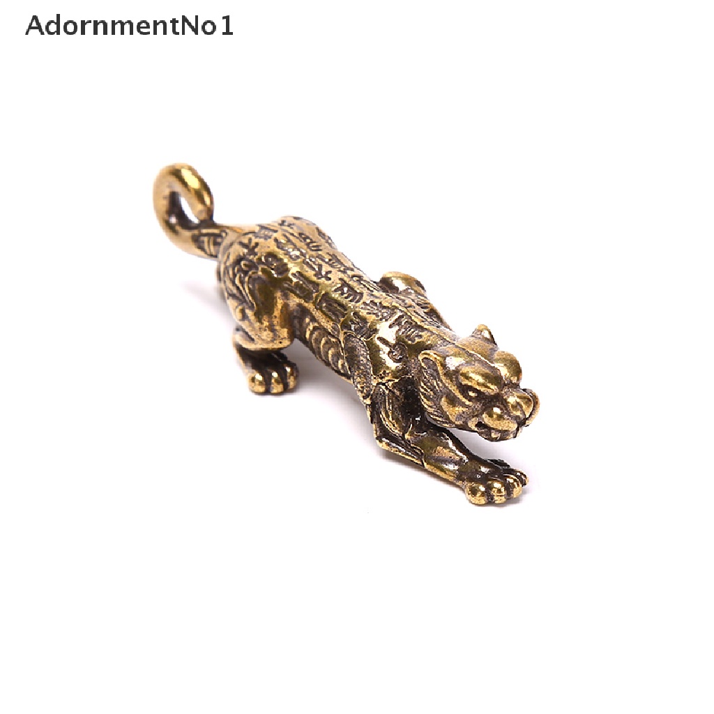 [AdornmentNo1] Retro Brass Tiger Amulet Animal Charms Pendants Tigers Keychains Decoration [new]