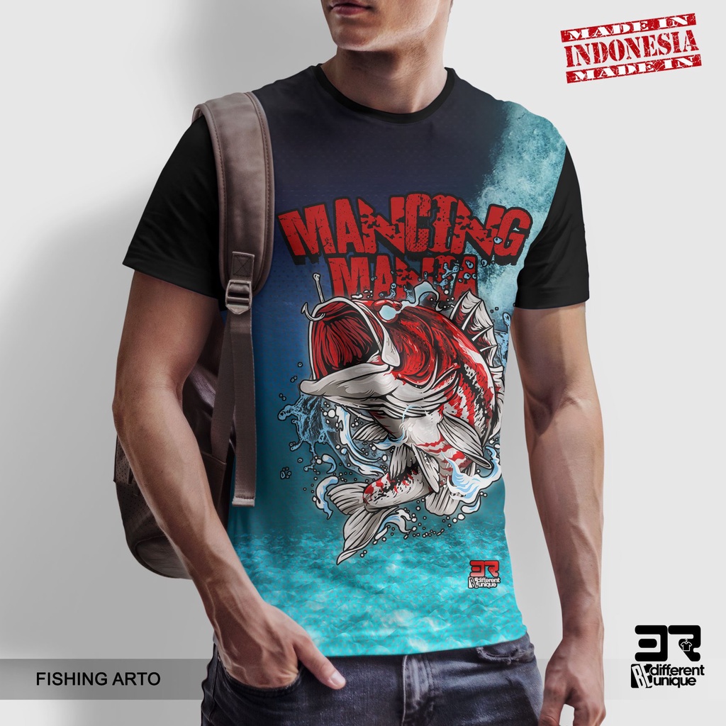[ COD ] KAOS PRINTING GAMBAR MANCING FISHING ARTO - BAJU HOBI MANCING MANIA STRIKE DISTRO ORIGINAL M