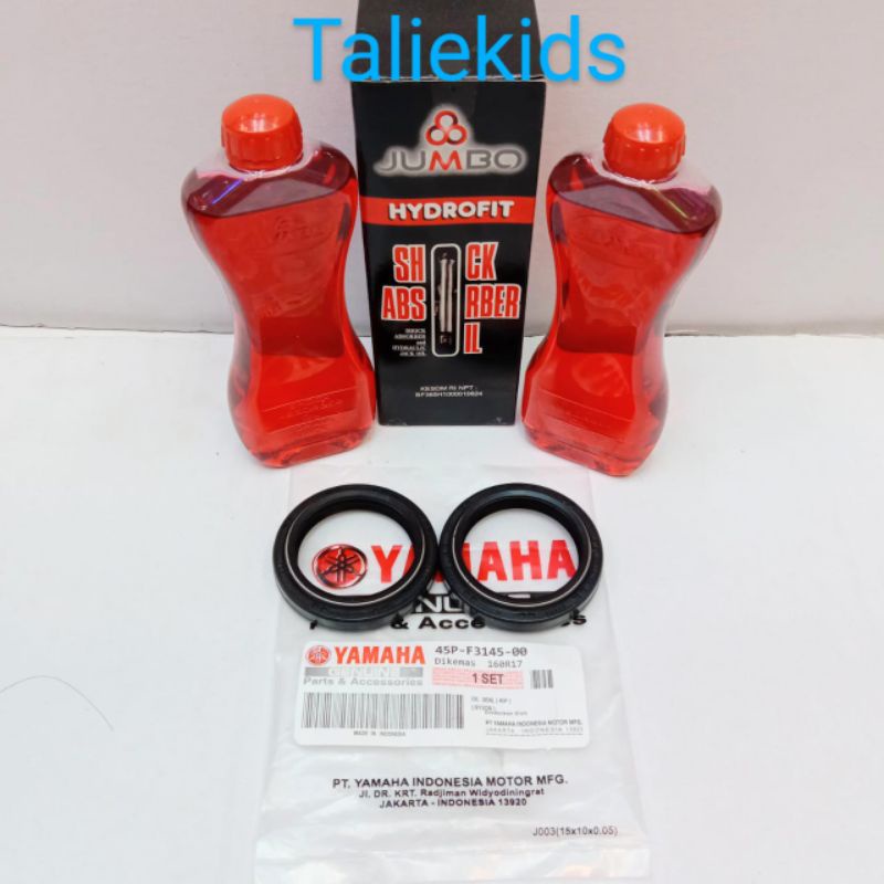 PAKET SEAL SHOCK DEPAN YAMAHA BYSON/MT25/R25 2 SEAL SHOCK+OLI SHOCK 1kotak