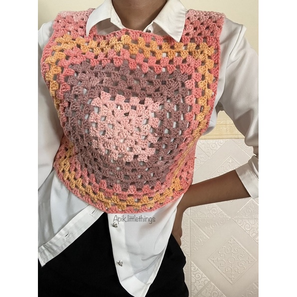 Crochet Vest // rompi rajut