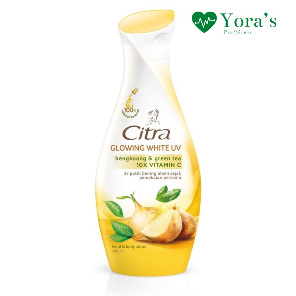 Hand & Body Lotion Citra Bengkoang Natural Glow UV Kuning 60ml,120ml,230ml