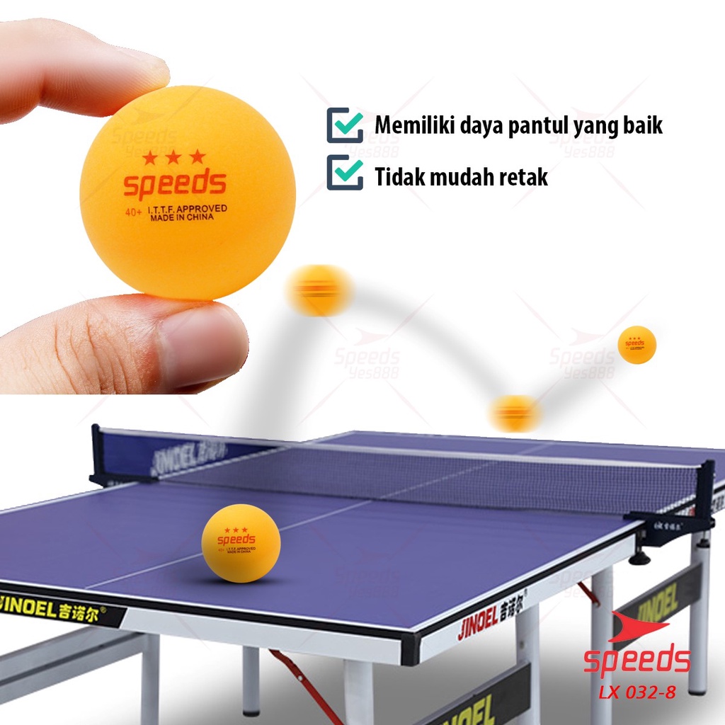 SPEEDS Bola Ping Pong PingPong Bola Tenis Meja Bintang 3 isi 1 pcs 032-8 Image 6