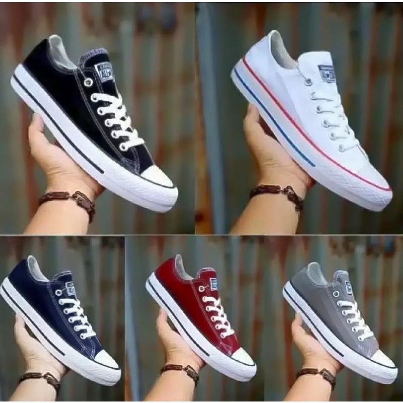 Converse All Star Classic Low Ox Original 1:1 Sneakers Kasual Sekolah Pria Wanita