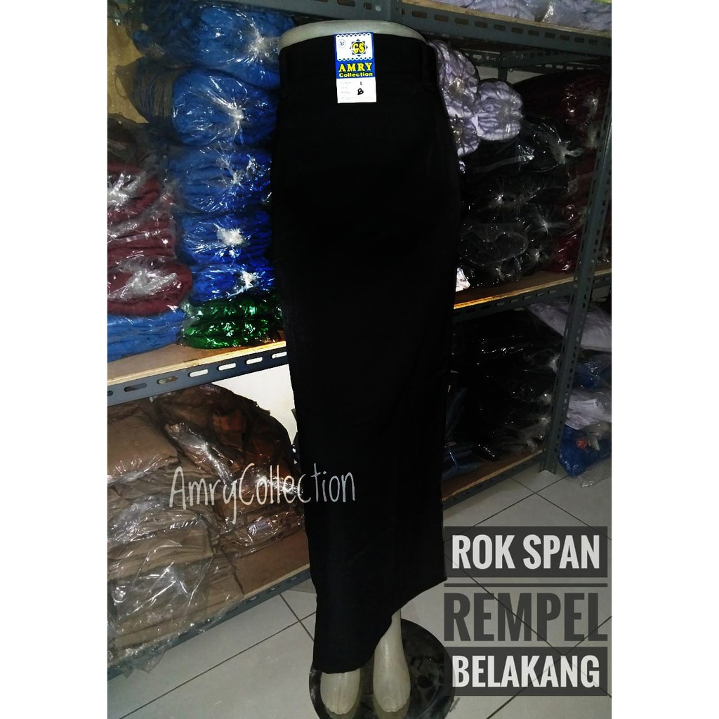 Rok span rempel belakang warna HITAM dan COKELAT Rok kerja Rok kuliah,umum