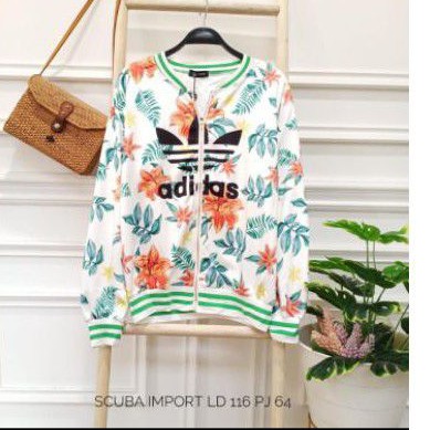 jaket bomber scuba import Adidas rib