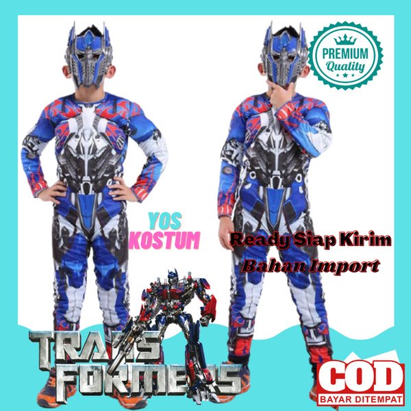 Kostum Anak Optimus Prime Import Busa Otot Baju Laki Cowok Costume Cosplay Transformers Ultah