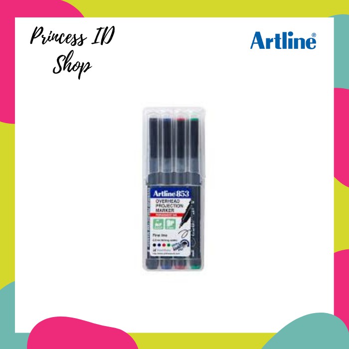 

SPIDOL OHP OVERHEAD PROJECTION PERMANENT MARKER ARTLINE EK-853 SET 4 PCS