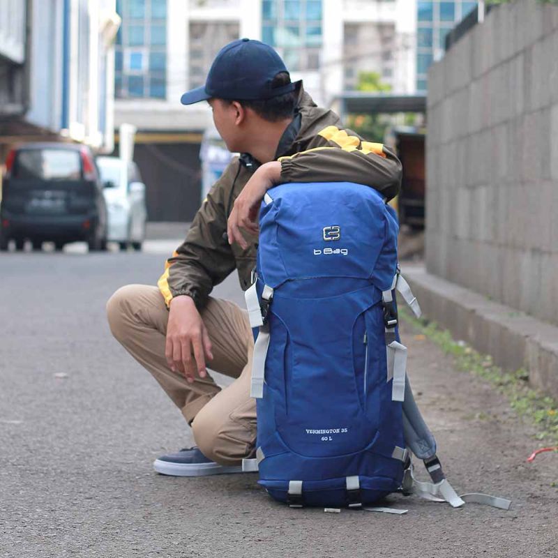 ARGL Tas Ransel Keril Carrier Gunung Kapasitas 60 Liter Tas Punggung Backpack Hiking Camping Travelling Cowok Outdoor