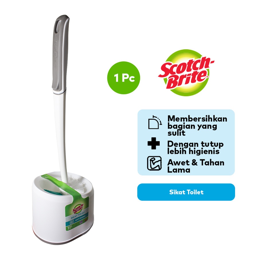 Scotch-Brite 3M Sikat Toilet Kamar Mandi Bulu Sikat Kuat 555-4TB NEW