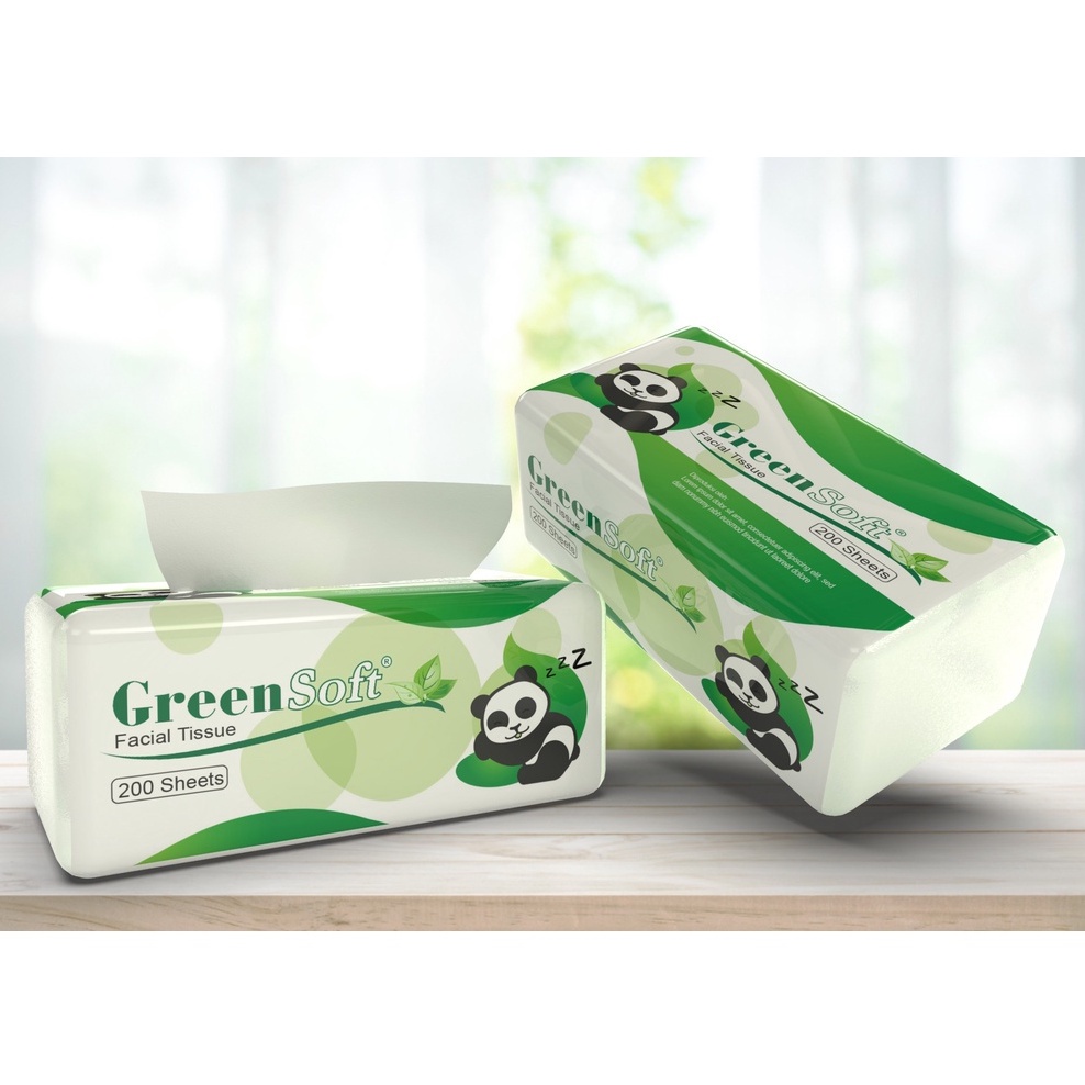 TISU GREEN SOFT PANDA 200 SHEETS