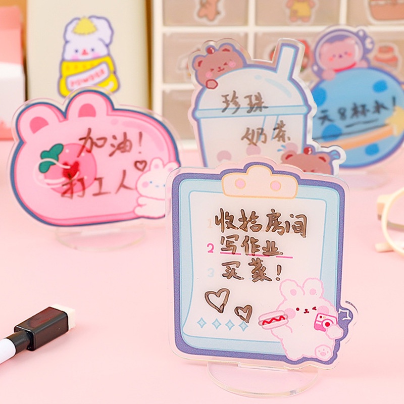 Creative Cartoon Transparent Acrylic Message Board Erasable Note Whiteboard